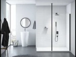 Merlyn Black Squared Wetroom Shower Wall Panel 1000mm - BLKFSWCTL100 -Luxe Bathrooms 0f3701b7e4a62b9d3740a62a587516dbb5dd44bb25ed0ebcdce277d9d2a40540