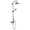 Axor Montreux Showerpipe With Thermostatic Mixer And 1 Jet Overhead Shower 240 - Polished Black Chrome - 16572330 2 Axor Montreux Showerpipe With Thermostatic Mixer And 1 Jet Overhead Shower 240 - Polished Black Chrome - 16572330 -Luxe Bathrooms 1 6 16572330