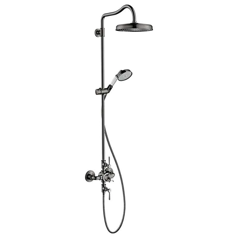 Axor Montreux Showerpipe With Thermostatic Mixer And 1 Jet Overhead Shower 240 - Polished Black Chrome - 16572330 3 Axor Montreux Showerpipe With Thermostatic Mixer And 1 Jet Overhead Shower 240 - Polished Black Chrome - 16572330