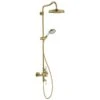 Axor Montreux Showerpipe With Thermostatic Mixer And 1 Jet Overhead Shower 240 - Brushed Brass - 16572950 2 Axor Montreux Showerpipe With Thermostatic Mixer And 1 Jet Overhead Shower 240 - Brushed Brass - 16572950 -Luxe Bathrooms 1 6 16572950