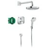 Hansgrohe Croma Select E Shower System With Ecostat E Thermostatic Mixer For Concealed Installation - Chrome - 27294000 -Luxe Bathrooms 27294000 hansgrohe croma select e144142