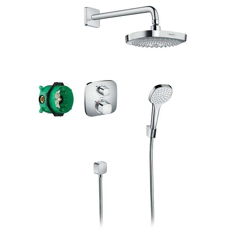 Hansgrohe Croma Select E Shower System With Ecostat E Thermostatic Mixer For Concealed Installation - Chrome - 27294000 3 Hansgrohe Croma Select E Shower System With Ecostat E Thermostatic Mixer For Concealed Installation - Chrome - 27294000