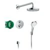Hansgrohe Croma Select S Shower System With Ecostat S Thermostatic Mixer For Concealed Installation - Chrome - 27295000 1 Hansgrohe Croma Select S Shower System With Ecostat S Thermostatic Mixer For Concealed Installation - Chrome - 27295000 -Luxe Bathrooms 27295000 hansgrohe croma select s144143