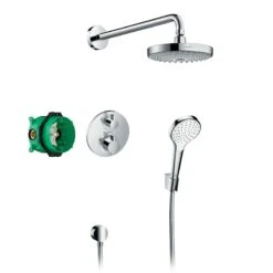 Hansgrohe Croma Select S Shower System With Ecostat S Thermostatic Mixer For Concealed Installation - Chrome - 27295000