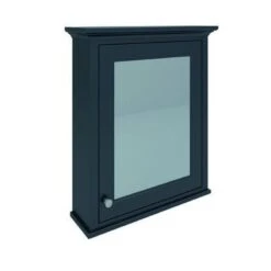 RAK Ceramics Washington 600mm Mirror Cabinet In Black (W650 X H750mm) - RAKWMC60504