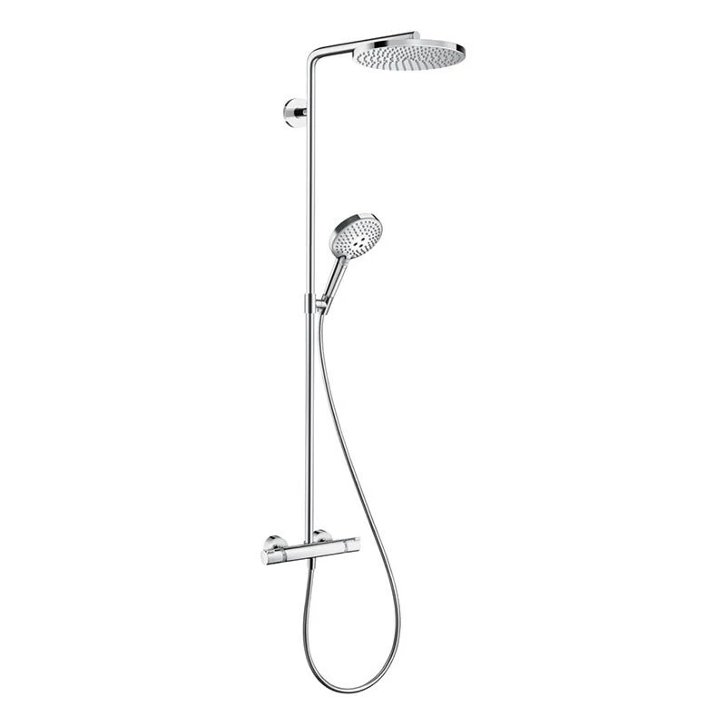 Hansgrohe Raindance Select S Showerpipe With Thermostatic Shower Mixer - Chrome - 27633000 3 Hansgrohe Raindance Select S Showerpipe With Thermostatic Shower Mixer - Chrome - 27633000