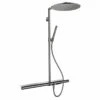 Axor ShowerSolutions Showerpipe With Thermostatic Mixer 800 And 1 Jet Overhead Shower 350 - Polished Black Chrome - 27984330