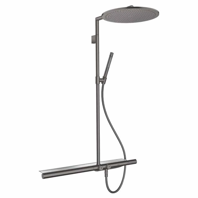 Axor ShowerSolutions Showerpipe With Thermostatic Mixer 800 And 1 Jet Overhead Shower 350 - Brushed Black Chrome - 27984340 3 Axor ShowerSolutions Showerpipe With Thermostatic Mixer 800 And 1 Jet Overhead Shower 350 - Brushed Black Chrome - 27984340