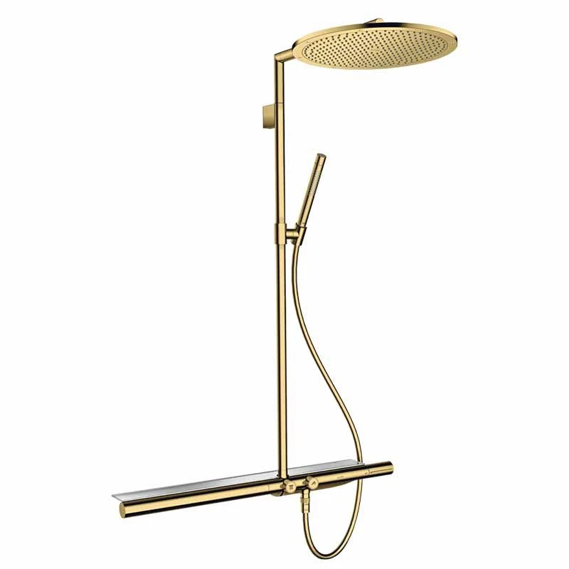Axor ShowerSolutions Showerpipe With Thermostatic Mixer 800 And 1 Jet Overhead Shower 350 - Polished Gold Optic - 27984990 3 Axor ShowerSolutions Showerpipe With Thermostatic Mixer 800 And 1 Jet Overhead Shower 350 - Polished Gold Optic - 27984990