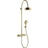 AXOR Citterio Showerpipe With Thermostatic Mixer And 1 Jet Overhead Shower 180 Polished Gold Optic - 39670990 1 AXOR Citterio Showerpipe With Thermostatic Mixer And 1 Jet Overhead Shower 180 Polished Gold Optic - 39670990 -Luxe Bathrooms 3 9 39670990