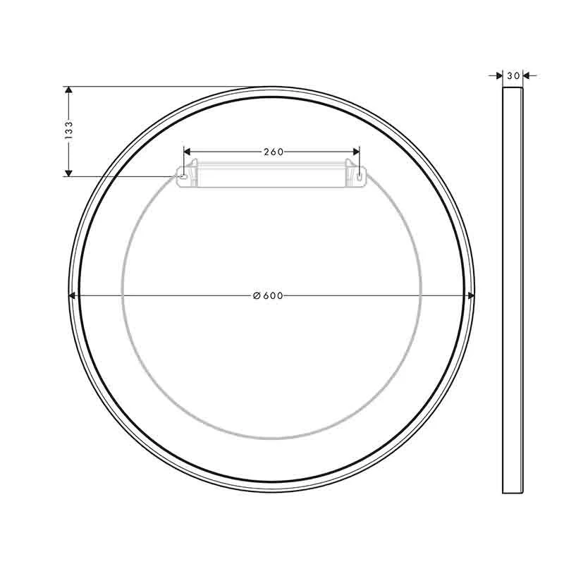 Axor Universal Circular Wall Mirror - Chrome - 42848000 5 Axor Universal Circular Wall Mirror - Chrome - 42848000 - Image 3