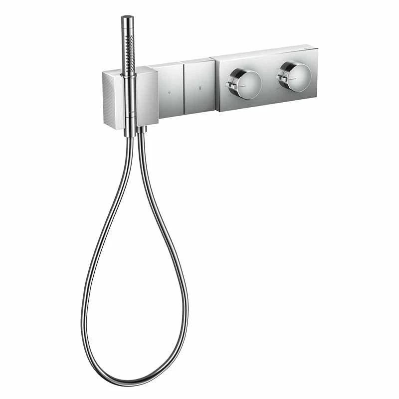 Axor Edge Thermostatic Module Select 470/100 For Concealed Installation For 2 Outlets - Diamond Cut - Chrome - 46701000 3 Axor Edge Thermostatic Module Select 470/100 For Concealed Installation For 2 Outlets - Diamond Cut - Chrome - 46701000