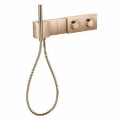 Axor Edge Thermostatic Module Select 470/100 For Concealed Installation For 2 Outlets - Polished Red Gold - 46701300