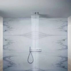 Axor Edge Thermostatic Module Select 540/100 For Concealed Installation For 3 Outlets - Diamond Cut - Polished Red Gold - 46711300 -Luxe Bathrooms 4 6 46711300 lifestyle1