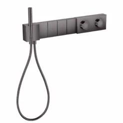 Axor Edge Thermostatic Module Select 610/100 For Concealed Installation For 4 Outlets - Polished Black Chrome - 46720330