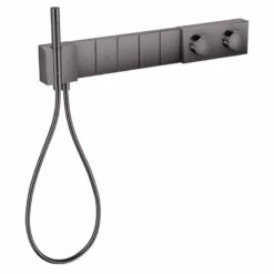 Axor Edge Thermostatic Module Select 680/100 For Concealed Installation For 5 Outlets - Diamond Cut - Polished Black Chrome - 46731330