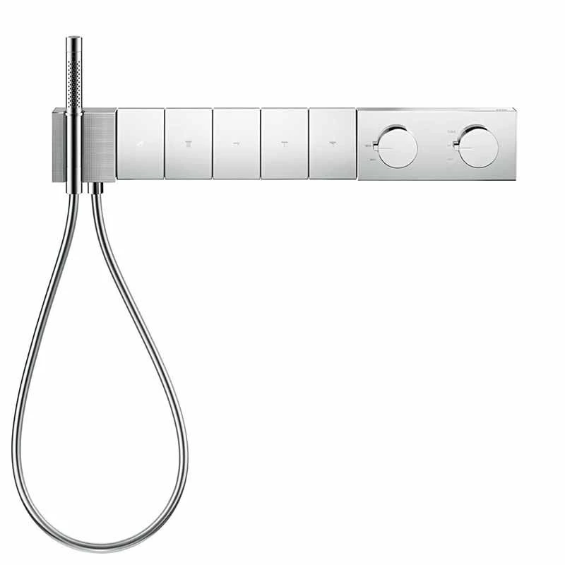 Axor Edge Thermostatic Module Select 680/100 For Concealed Installation For 5 Outlets - Diamond Cut - Polished Black Chrome - 46731330 5 Axor Edge Thermostatic Module Select 680/100 For Concealed Installation For 5 Outlets - Diamond Cut - Polished Black Chrome - 46731330 - Image 3