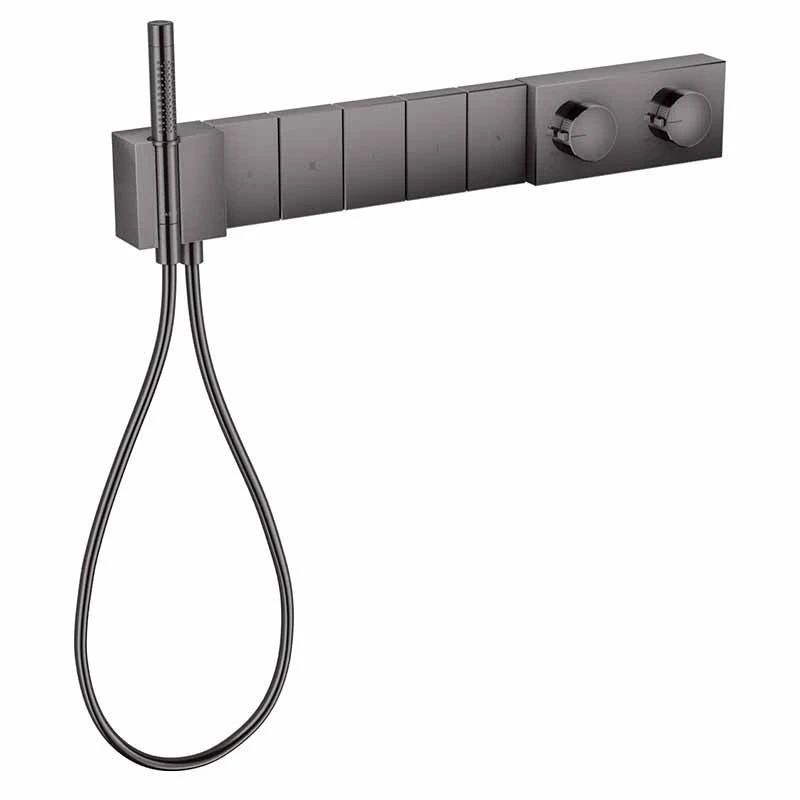 Axor Edge Thermostatic Module Select 680/100 For Concealed Installation For 5 Outlets - Diamond Cut - Polished Black Chrome - 46731330 3 Axor Edge Thermostatic Module Select 680/100 For Concealed Installation For 5 Outlets - Diamond Cut - Polished Black Chrome - 46731330