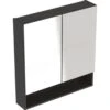 Geberit Selnova Square 2 Doors Mirror Cabinet 788mm - Lava - 501.269.00.1 -Luxe Bathrooms 5 0 501269001