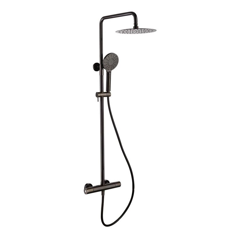 Rak Round Shower Column Exposed Thermostatic Shower - Black/Chrome - RAKSHW6001 3 Rak Round Shower Column Exposed Thermostatic Shower - Black/Chrome - RAKSHW6001