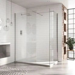 Aquadart 10mm 1200mm Wetroom Panel Smoked Glass - AQ8416-SM