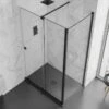 Aquadart Rolla 8 Side Panel 760mm Matt Black - AQ8949-BLK 1 Aquadart Rolla 8 Side Panel 760mm Matt Black - AQ8949-BLK -Luxe Bathrooms a q aq8949 blk