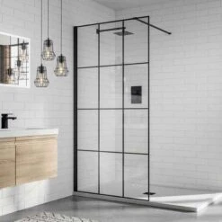 Aquadart Wetroom 8 Glass Panel 1200mm Matrix - AQ8657CR