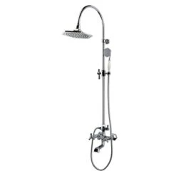 RAK Ceramics Washington Exposed Thermostatic Shower Column Valve With Bath Spout And Shower Kit - RAKWTN6003