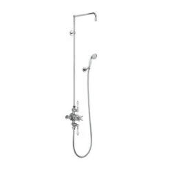 Burlington Avon Thermostatic Exposed Shower Valve With Rigid Riser, Hose & Handset - BAF3S
