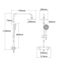 Deva By Methven Dynamic Cool To Touch Bar Shower With Diverter - DCTSDEF 5 Deva By Methven Dynamic Cool To Touch Bar Shower With Diverter - DCTSDEF -Luxe Bathrooms d c dctsdef 1