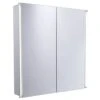 Essential Sleek Mirrored Bathroom Cabinet Double Door - 650 X 600mm - EM006 -Luxe Bathrooms em006