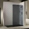 Frontline Aquaglass+ 1400mm Walk In Shower Panel - Smoked Glass - F01417 -Luxe Bathrooms f01417 1