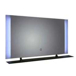Frontline Westbury Bathroom Mirror, LED Side Lights, Demister, Glass Shelf Kit & Touch Switch 450 X 850mm - F01648
