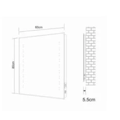 Frontline Ballina LED Bevel Edged Bathroom Mirror & Demister 800 X 600mm - F01664 -Luxe Bathrooms f01664 technical