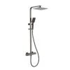 RAK Ceramics Square Shower Column Exposed Thermostatic Shower - Black/Chrome - RAKSHW6004 1 RAK Ceramics Square Shower Column Exposed Thermostatic Shower - Black/Chrome - RAKSHW6004 -Luxe Bathrooms f43f40d6b4e59a110b64533ce873252acf5f838df7de7095bfc0864c40aaa284