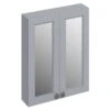 Burlington 600mm Two Door Mirror Cabinet - Grey - F6MG -Luxe Bathrooms f6mg