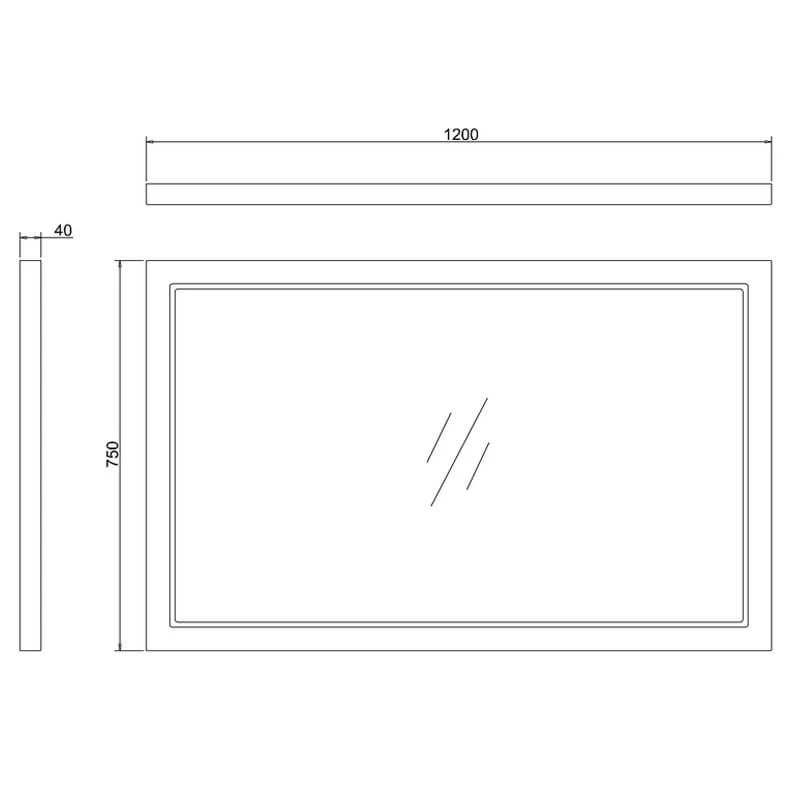 Burlington 1200 X 750mm Bathroom Framed Mirror - Matt White - M12OW 4 Burlington 1200 X 750mm Bathroom Framed Mirror - Matt White - M12OW - Image 2