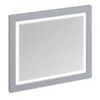 Burlington 900 X 750mm Bathroom Framed Mirror With LED Illumination - Grey - M9MG -Luxe Bathrooms m9mg