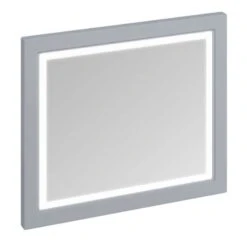 Burlington 900 X 750mm Bathroom Framed Mirror With LED Illumination - Grey - M9MG