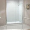 Merlyn 8 Series Sliding Shower Door With Tray 1700mm - MS88281 -Luxe Bathrooms m e merlin 8 series sliding shower door with tray