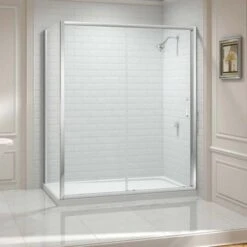 Merlyn 8 Series Sliding Shower Door With Tray 1700mm - MS88281 13 Merlyn 8 Series Sliding Shower Door With Tray 1700mm - MS88281 -Luxe Bathrooms m e merlin 8 series sliding shower door with tray 2