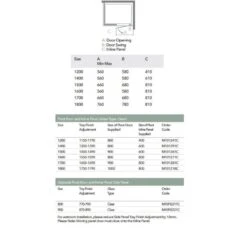 Merlyn 10 Series Pivot Shower Door & Inline Panel With Tray 1700mm - MS101281C -Luxe Bathrooms m e merlyn 10 pivot inline tray dimensions