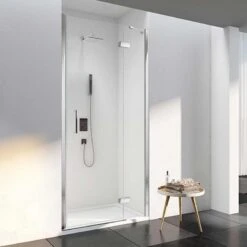 Merlyn 6 Series Frameless Hinge & Inline Recess Shower Door With Tray 1000mm - S6FB1000REC