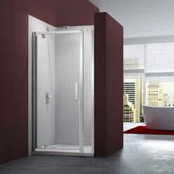 Merlyn 6 Series Pivot Shower Door And Inline Panel - 900mm Shower Door 1040-1115mm - M61221P2H