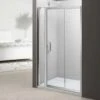 Merlyn 6 Series Sliding Shower Door And Inline Panel - 1500mm Shower Door 1640-1715mm - M68261P2H -Luxe Bathrooms m e merlyn 6 series sliding inline shower door m6