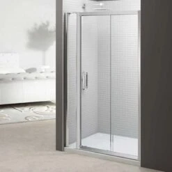 Merlyn 6 Series Sliding Shower Door And Inline Panel - 1500mm Shower Door 1640-1715mm - M68261P2H