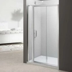 Merlyn 6 Series Sliding Shower Door And Inline Panel - 1400mm Shower Door 1540-1615mm - M68291P2H