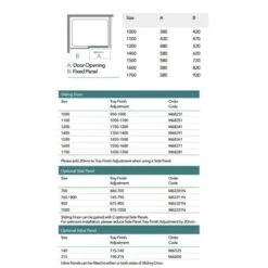 Merlyn 6 Series Sliding Shower Door And Inline Panel - 1400mm Shower Door 1540-1615mm - M68291P2H 11 Merlyn 6 Series Sliding Shower Door And Inline Panel - 1400mm Shower Door 1540-1615mm - M68291P2H -Luxe Bathrooms m e merlyn 6 series sliding inline shower door m6 dimensions 2