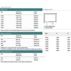 Merlyn 6 Series Sliding Shower Door Including Merlyn MStone Tray 1000mm - MS68231 -Luxe Bathrooms m e merlyn 6 series sliding shower door m6 dimensions