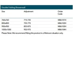 Merlyn 8 Series Double Folding Showerwall 900 X 900mm - M86103H -Luxe Bathrooms m e merlyn 8 double folding showerwall m86 dimensions 2